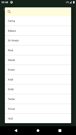 Kuran ve Meali ekran görüntüsü
