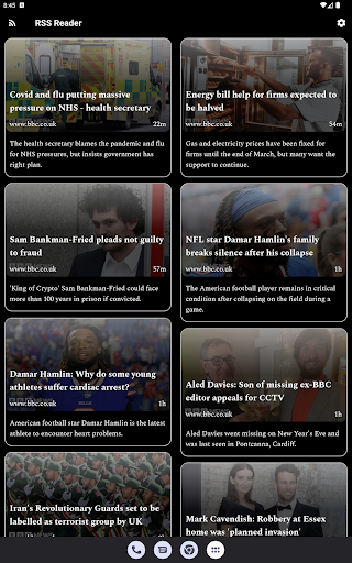 RSS Reader ekran görüntüsü