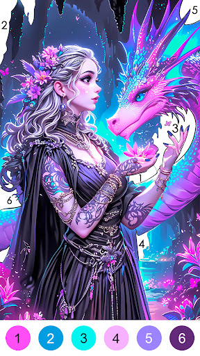Fantasy Color-Paint By Number ekran görüntüsü