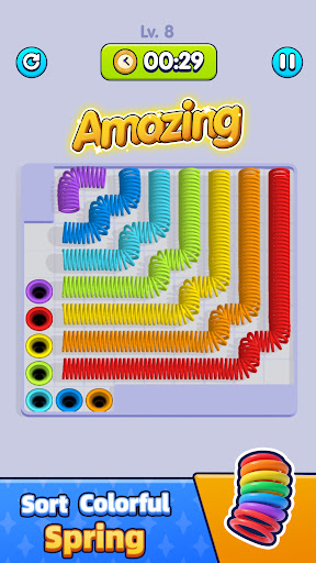 Spring Slide - Color Sort Game ekran görüntüsü