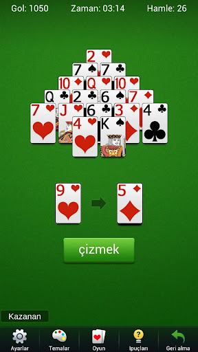 Piramit Solitaire - Kart ekran görüntüsü
