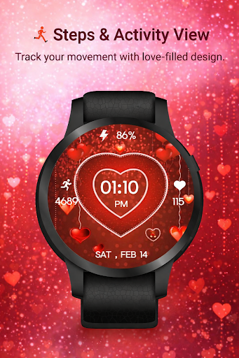 Animated Valentine Heart Watch ekran görüntüsü