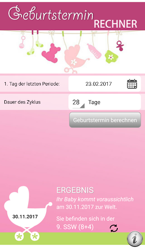 Geburtstermin-Rechner ekran görüntüsü