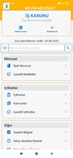 İş Kanunu ekran görüntüsü