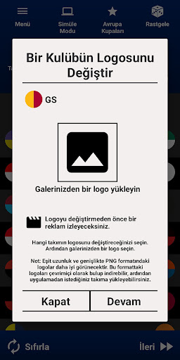 Türkiye Süper Lig Simülasyon ekran görüntüsü