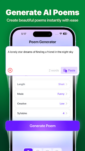 AI Poem Generator: Story AI ekran görüntüsü