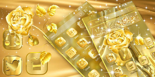 Golden Rose Launcher Theme ekran görüntüsü