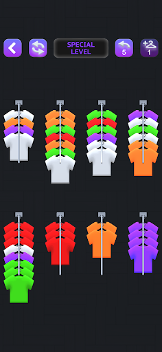 Clothes Sort Puzzle ekran görüntüsü