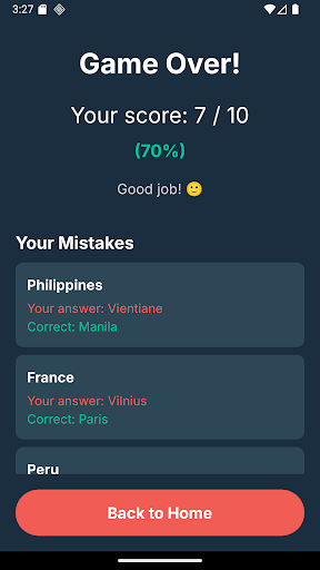 Capitals & Countries: Quiz ekran görüntüsü