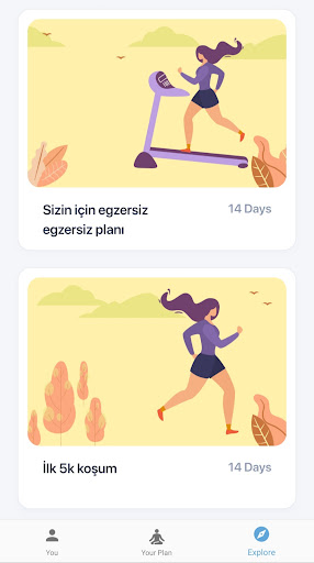 Kilo kaybı için koşu ekran görüntüsü