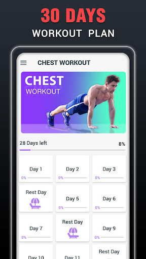Chest Workouts for Men at Home ekran görüntüsü