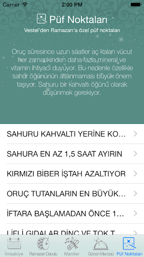 Vestel Mobil İmsakiye ekran görüntüsü