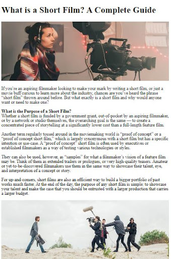 How to Make Short Films ekran görüntüsü