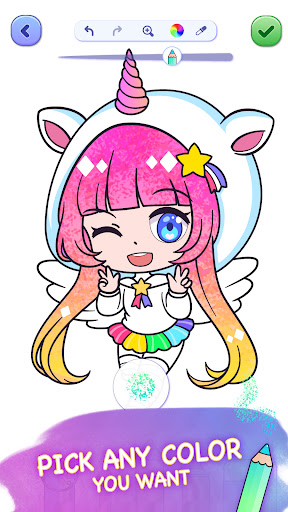 Chibi Doll Coloring Games ekran görüntüsü