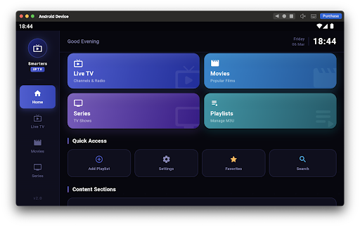 Smarters IPTV  pro ekran görüntüsü