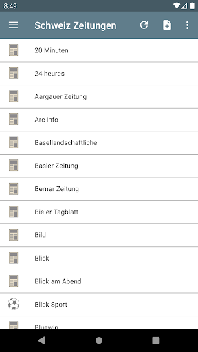 Schweiz Zeitungen ekran görüntüsü