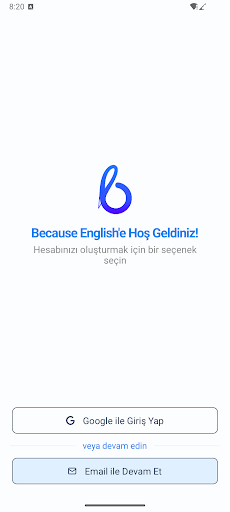 Because English ekran görüntüsü