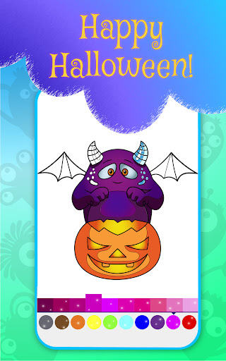 Kids Coloring: Halloween Monst ekran görüntüsü