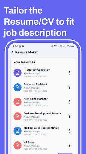 AI Resume Maker - CV Builder ekran görüntüsü