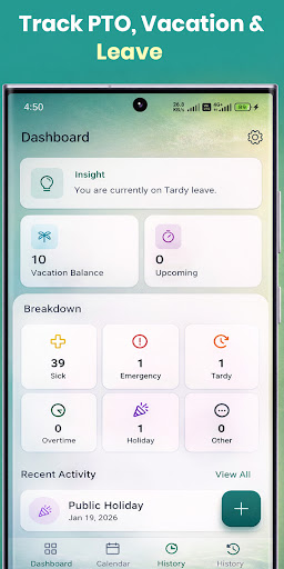 Attendance & Leave Planner App ekran görüntüsü