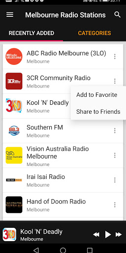 Melbourne Radio Stations ekran görüntüsü