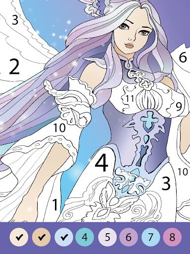 Fantasy Coloring by Numbers ekran görüntüsü