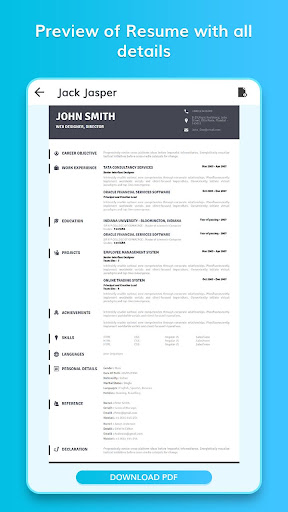 CV: Professional Resume Maker ekran görüntüsü