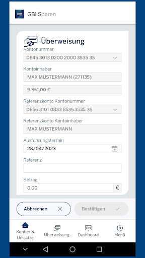 GBI Sparen ekran görüntüsü