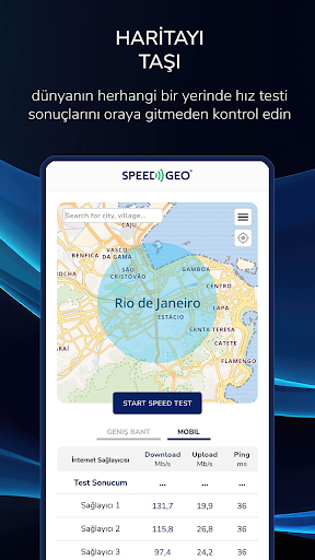 Hız Testi: Speed Test SpeedGeo ekran görüntüsü