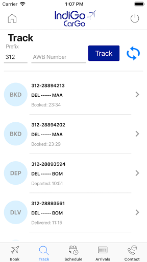 IndiGo - Cargo Shipper App ekran görüntüsü