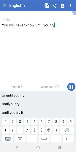 Voice to text ekran görüntüsü