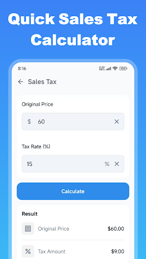 Salary, Tax & Tip Calculator ekran görüntüsü