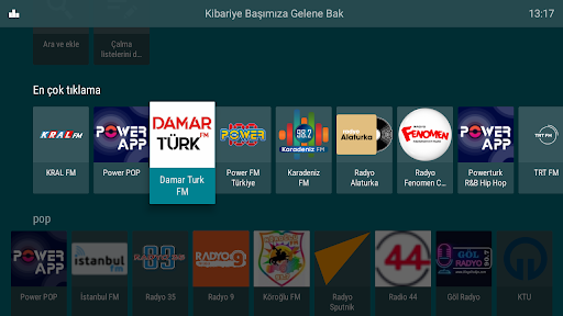 TV'de Radyo ekran görüntüsü