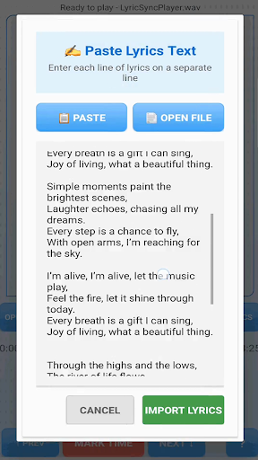 Lyricsync Player Pro ekran görüntüsü
