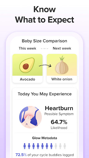 Pregnancy Tracker App | Glow ekran görüntüsü
