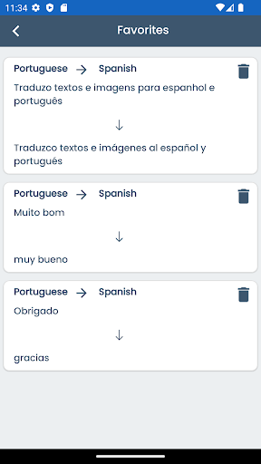 Portuguese Spanish Translator ekran görüntüsü