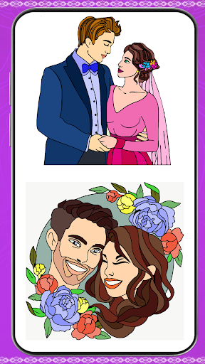 Bride & Groom Color by Number ekran görüntüsü