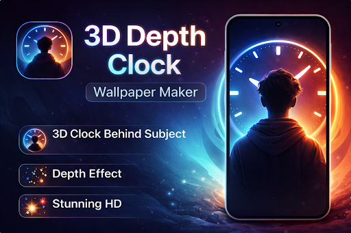 Depth Clock Wallpaper 3D ekran görüntüsü