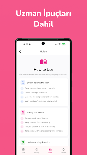Gebelik Testi AI + ekran görüntüsü