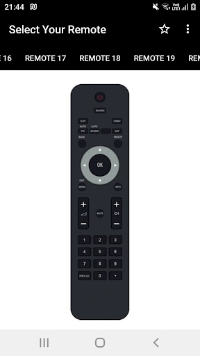 Philips TV Remote Controller ekran görüntüsü