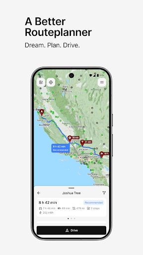 A Better Routeplanner (ABRP) ekran görüntüsü