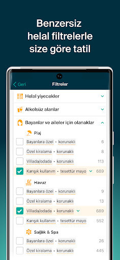 Halalbooking: Otel rezervasyon ekran görüntüsü