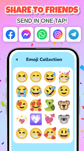 Emoji Kitchen, Merge Emojiler ekran görüntüsü