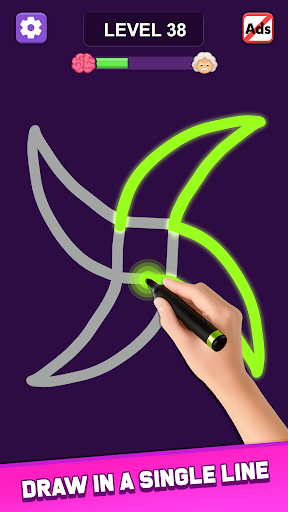 One Go Line Puzzle ekran görüntüsü