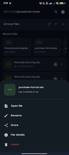 XLSX & XLS Spreadsheet Viewer ekran görüntüsü