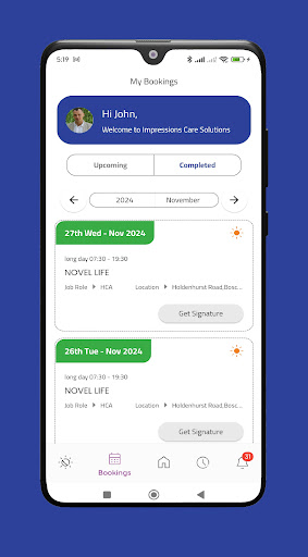 Impressions Care App ekran görüntüsü