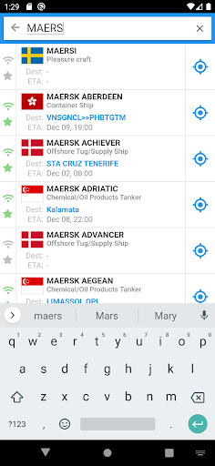 VesselFinder ekran görüntüsü