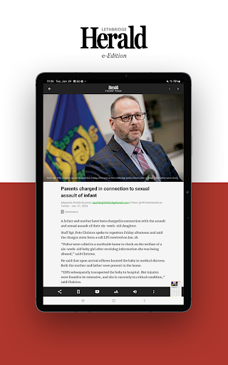 Lethbridge Herald e-Edition ekran görüntüsü