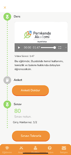 Arçelik Perakende Akademi ekran görüntüsü
