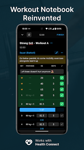 Strong Workout Tracker Gym Log ekran görüntüsü